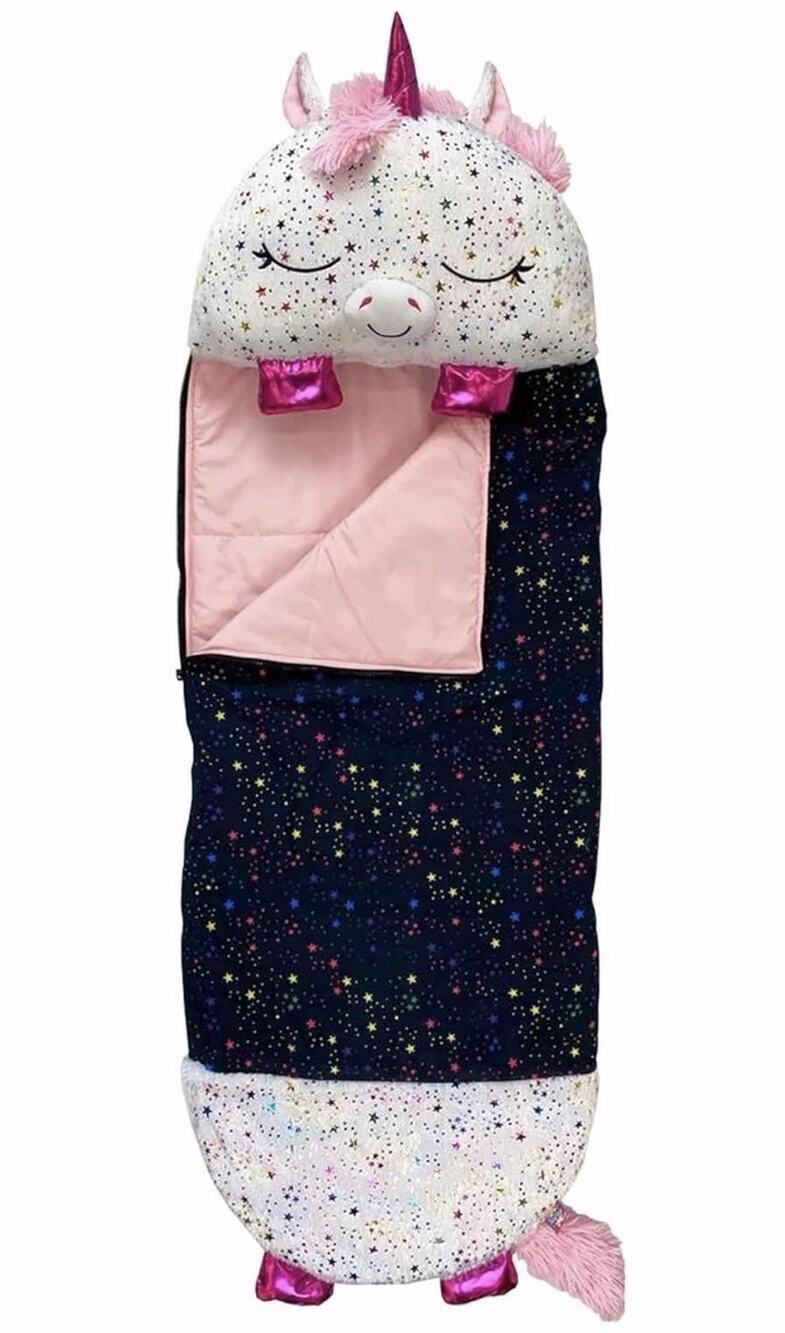 Happy Nappers Pillow & Sleepy Sack Medium 54 x 20, Shimmer Unicorn